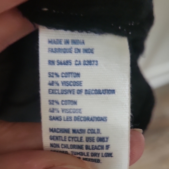 American Eagle Outfitters Sz Small Black Embroidered Blouse with Bib Collar NWT - Picture 4 of 5